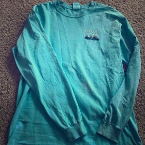 Moab long sleeve aqua blue shirt